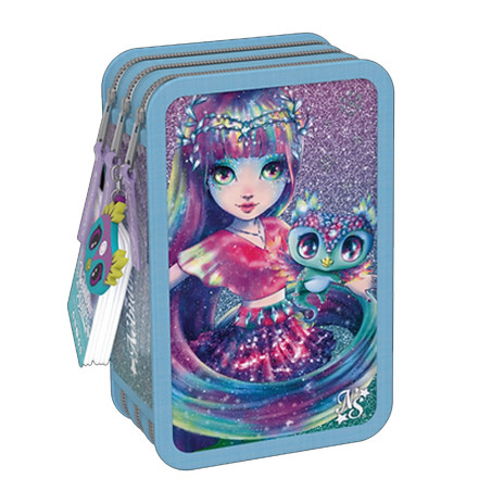 Trousse avec Fournitures à 3 Compartiments, Isadora - Nebulous Stars