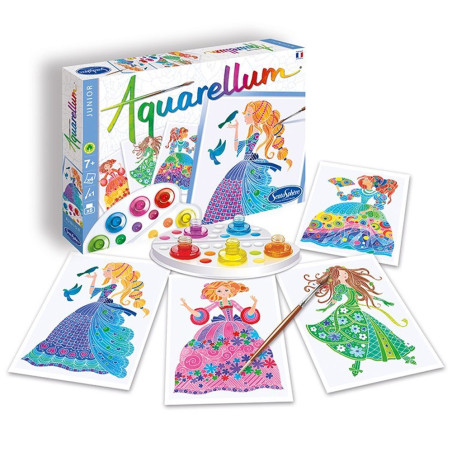 Aquarellum Junior, Princesses Fleurs - Sentosphère
