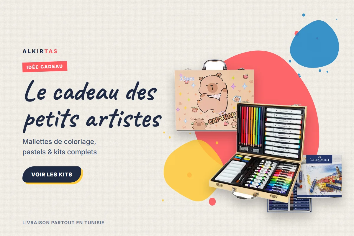 Mallette de coloriage et pastels, idée cadeau enfant