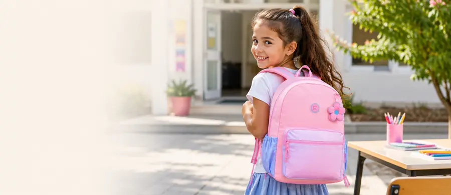 Sac &agrave; dos scolaire rose pour la rentr&eacute;e