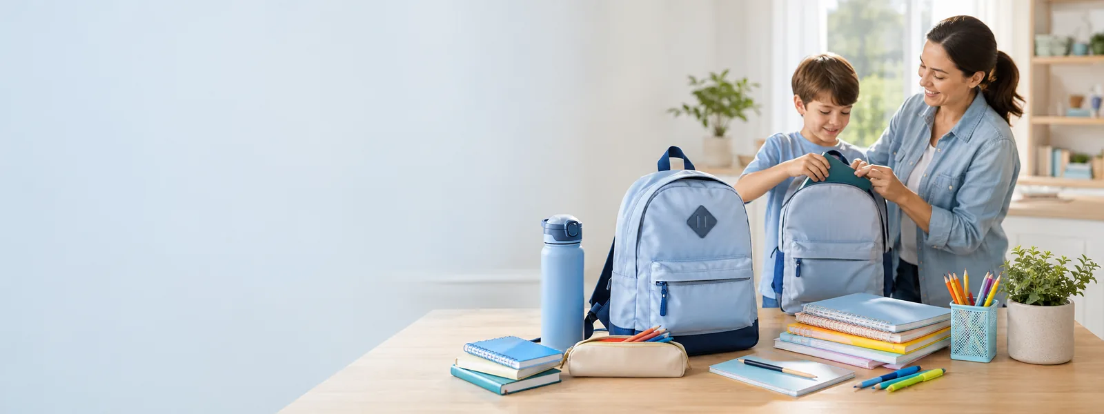 Rentree scolaire Alkirtas avec cartable et fournitures